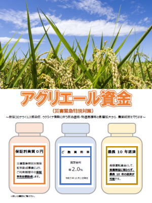 アグリエール資金（災害緊急特別対策）